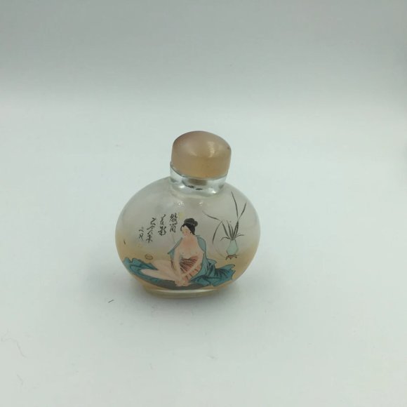 Antique Snuff-bottle with Inside Painting - Picture 2 of 5